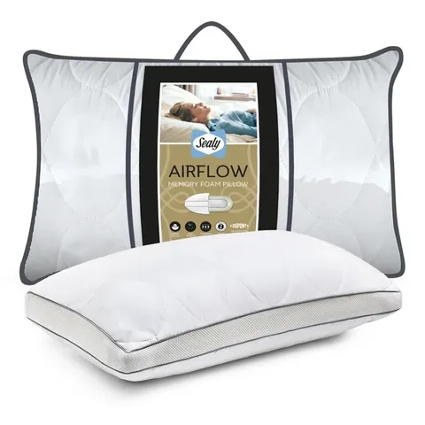 BAGGED SEALY AIRFLOW MEMORY FOAM PILLOWS - SET OF 2 (2 ITEMS TAPED TOGETHER)