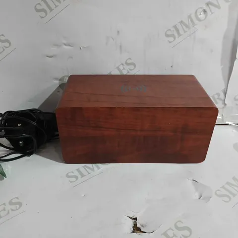 BLUETOOTH QI CHARGING ALARM CLOCK - WOODEN STYLE 