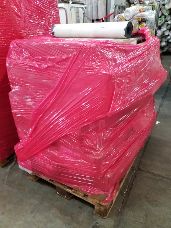 PALLET OF ASSORTED PRODUCTS INCLUDING TRANSPORT BOX, LED CEILING FAN, CANOPY TENT, YOGA MAT