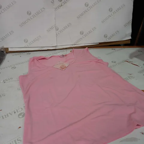 MICHELLE HOPE SCOOP NECK PINK TOP SIZE 14/16