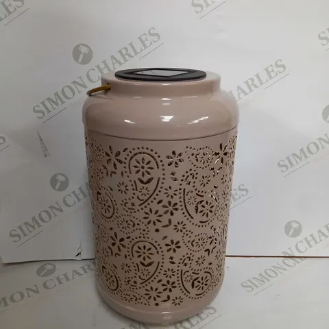 GARDEN REFLECTIONS SET OF 2 PATTERNED SOLAR LANTERNS