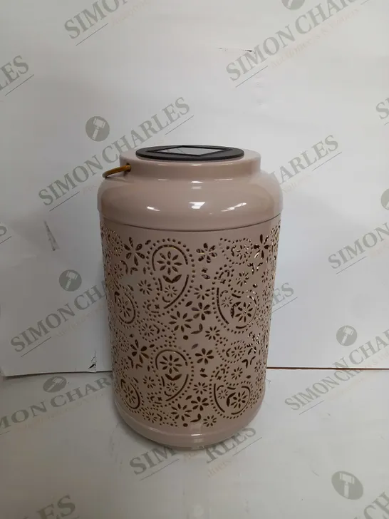 GARDEN REFLECTIONS SET OF 2 PATTERNED SOLAR LANTERNS