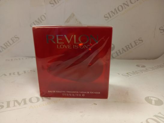 BOXED AND SEALED REVLON LOVE IS ON EAU DE TOILETTE 50ML