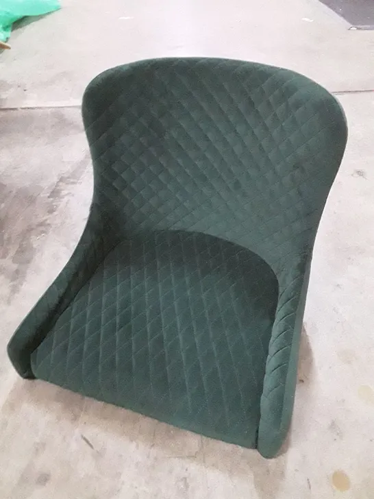 BOXED KIERAN GREEN VELVET DINING CHAIR