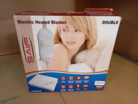 BOXED ELECTRIC HEATED BLANKET - DOUBLE 104X140CM