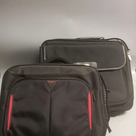 TARGUS SET OF 2 LAPTOP BAGS IN BLACK AND BLACK/RED