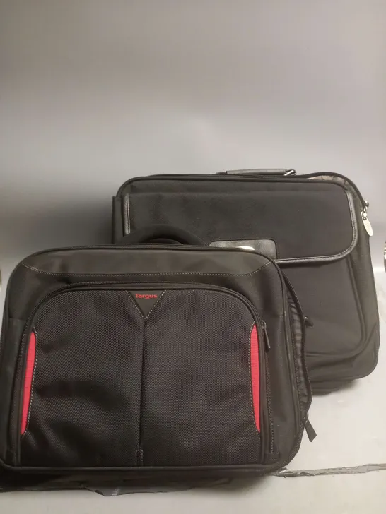 TARGUS SET OF 2 LAPTOP BAGS IN BLACK AND BLACK/RED