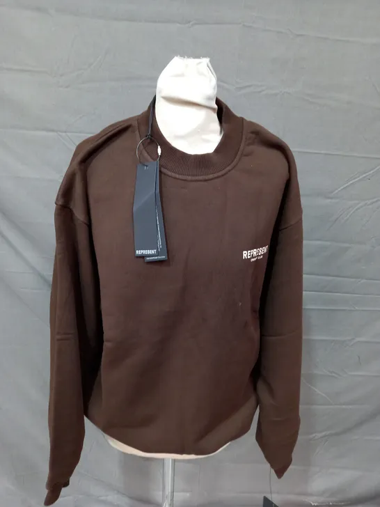 REPRESENT OWNERS CLUB BROWN SWEATSHIRT - SMALL