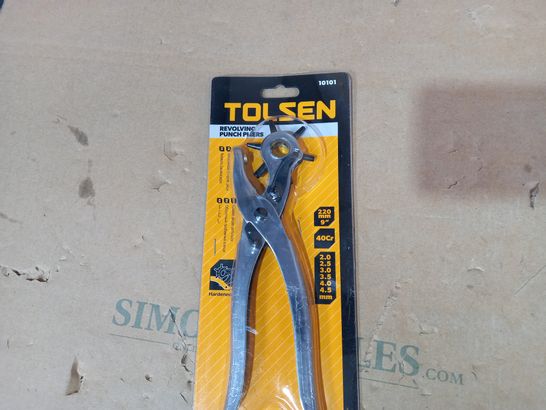 BOXED AND SEALED TOLSEN REVOLVING PUNCH PLIERS 220MM