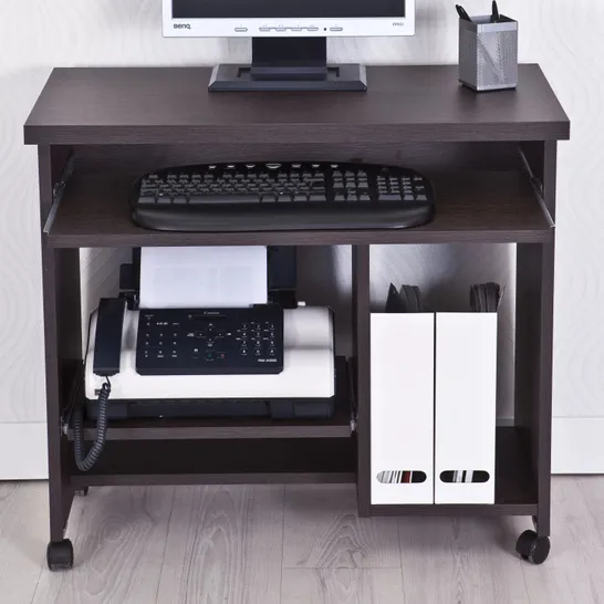 BOXED COMPUTER DESK - OAK FINISH 