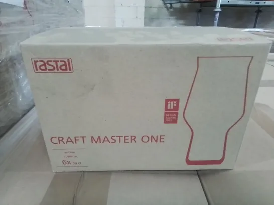 PALLET CONTAINING APPROXIMATELY 330 6-PACK BOXES OF BRAND NEW 38CL BIER CLUB BRANDED TUMBLERS