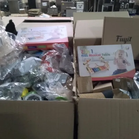 UNPROCESSED PALLET OF ASSORTED HOUSEHOLD GOODS TO INCLUDE VR CARRYING CASE, KIDS MUSICAL TABLE, AND TMNT TOYS 