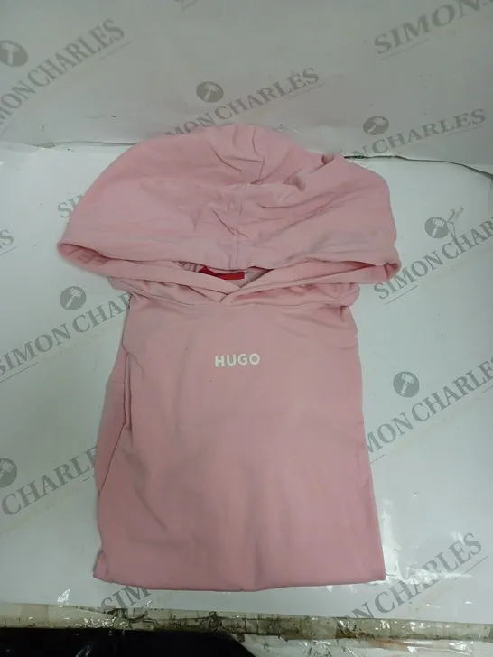 HUGO BOSS HOODED JUMPER - PINK - SIZE UNSPECIFIED. 