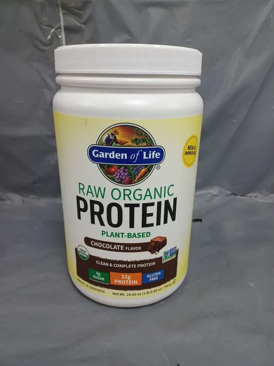 GARDEN OF LIFE RAW ORGANIC PLANT BASED PROTEIN POWDER CHOCOLATE FLAVOUR 700G