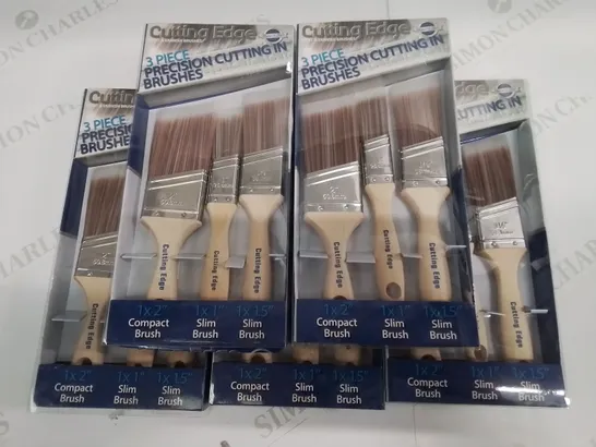 LOT OF 5 BRAND NEW CUTTING EDGE 3-PIECE PRECISION BRUSHES