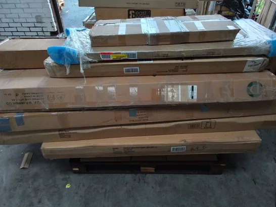 PALLET TO CONTAIN A LARGE ASSORTMENT OF INCOMPLETE FLATPACK BED PARTS 