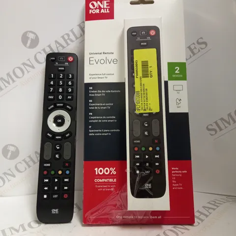 BOXED ONE FOR ALL EVOLVE UNIVERSAL REMOTE