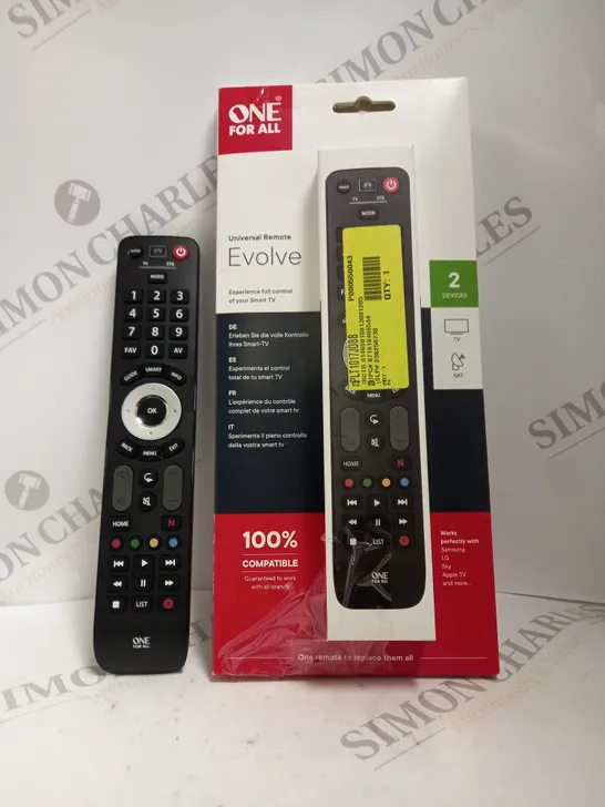 BOXED ONE FOR ALL EVOLVE UNIVERSAL REMOTE