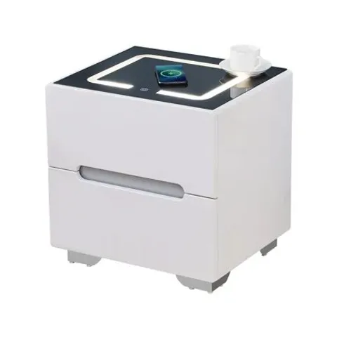 BOXED BEDSIDE TABLE, SMART NIGHT STAND (1 BOX)
