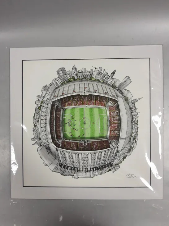 FRAMED THE BRAMALL LANE GLOBE (2024) BY BEN STAVES