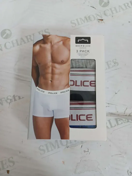 BOXED 883POLICE 3 PACK OF BOXER SHORTS - LARGE