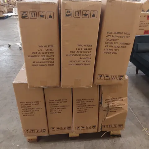 PALLET OF ASSORTED BOXED BRAND NEW INCOMPLETE GARDEN AND PATIO FURNITURE SETS 