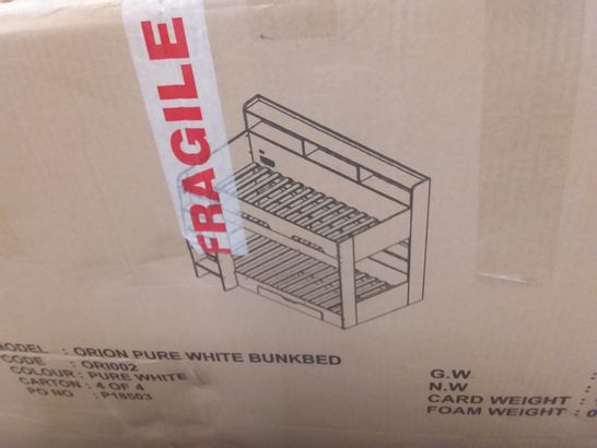 BOXED ORION PURE WHITE BUNKBED PARTS