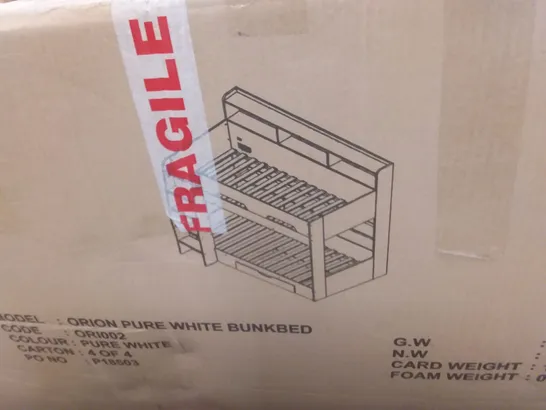 BOXED ORION PURE WHITE BUNKBED PARTS