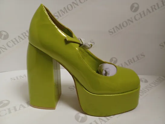 KOI VEGAN LIME GREEN PLATFORM SHOES - SIZE 6