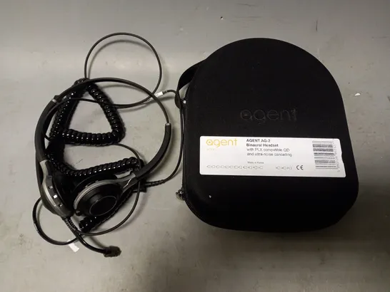 AGENT AG-2 BINAURAL HEADSET WITH CASE