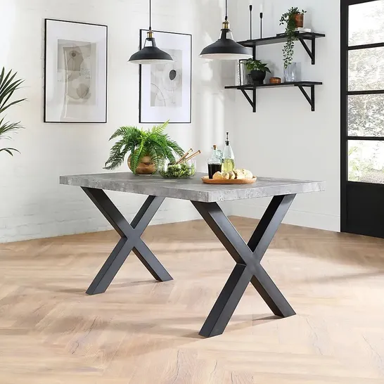 BOXED DESIGNER FRANKLIN CONCRETE DINING TABLE 150cm (2 BOXES)