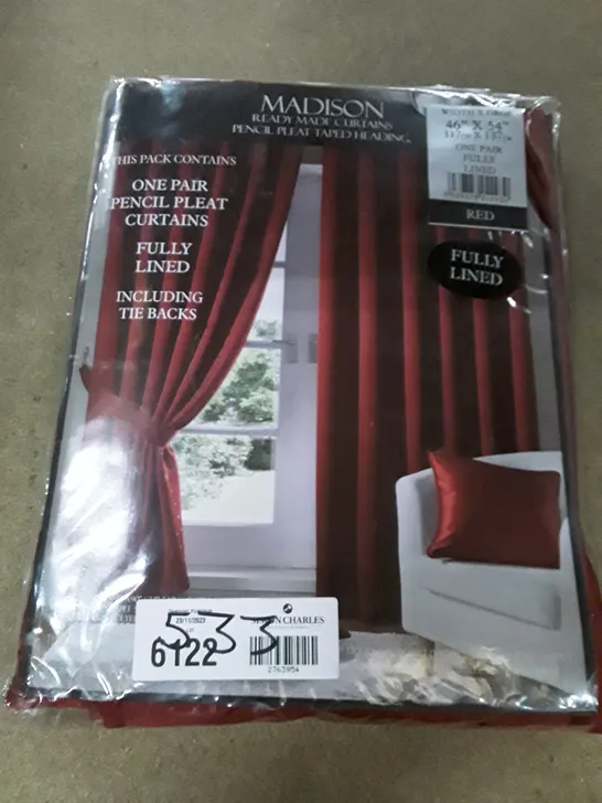 BAGGED HADLEY ROOM DARKENING PENCIL PLEAT CURTAINS