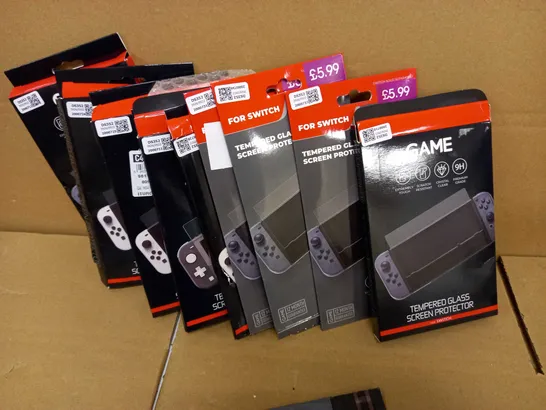 LOT OF 9 NINTENDO SWITCH TEMPERED GLASS SETS