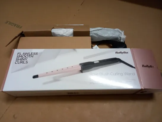 BOXED BABYLISS ROSE BLUSH CURLING WAND