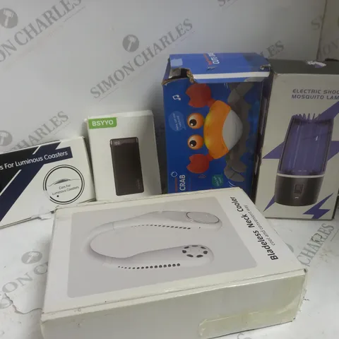 BOX OF APPROXIMATELY 5 ASSORTED ITEMS TO INCLUDE NECK COOLER, MOSQUITO LAMP, POWER BANK ETC