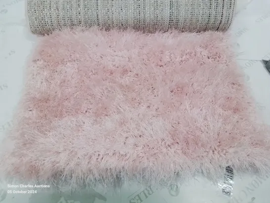 BRAND NEW PACO HOME 300 GLAMOUR PINK/ROSE 60X100CM SHAGGY RUG