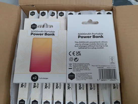 LOT OF 40 BOXED BRAND NEW 5000MAH POWERBANKS - OMBRE