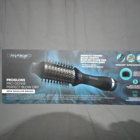 BOXED REVAMP PROGLOSS PRO DEFINE PERFECT BLOW DRY PROFESSIONAL VOLUME & SHINE AIR STYLER 