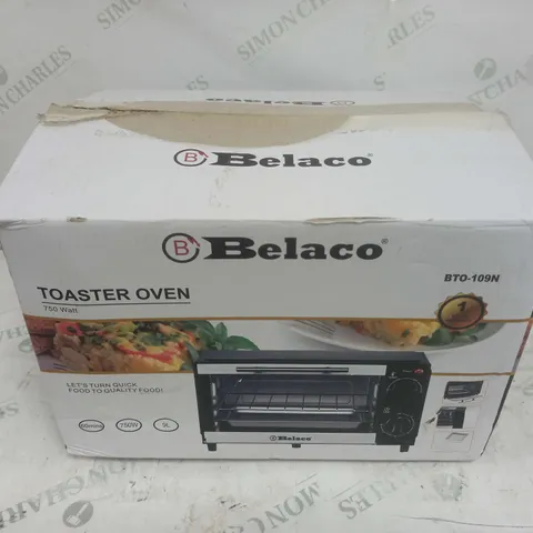 BOXED BELACO TOASTER OVEN