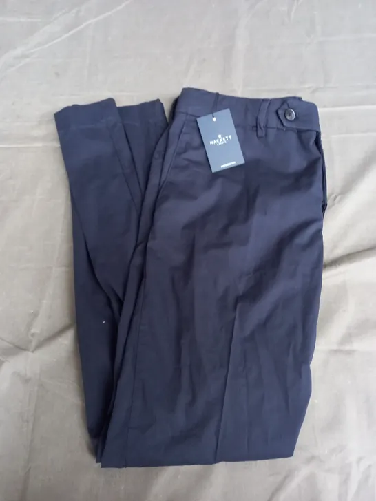 HACKETT LONDON KENSINGTON SLIM CHINO TROUSERS IN NAVY SIZE W32