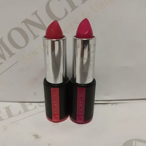 LOT OF APPROXIMATELY 14 GIVENCHY LIPSTICKS TO INCLUDE 7 FUCHSIA IRRESISTIBLE 205, 7 CORAIL DECOLLETE 303