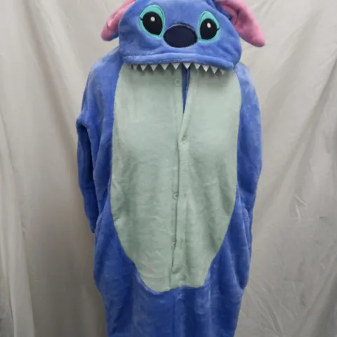 STITCH UNISEX KIDS HOODED ANIMAL ONESIE - SIZE M