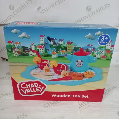 CHAD VALLEY WOODEN TEA SET AGES 3+