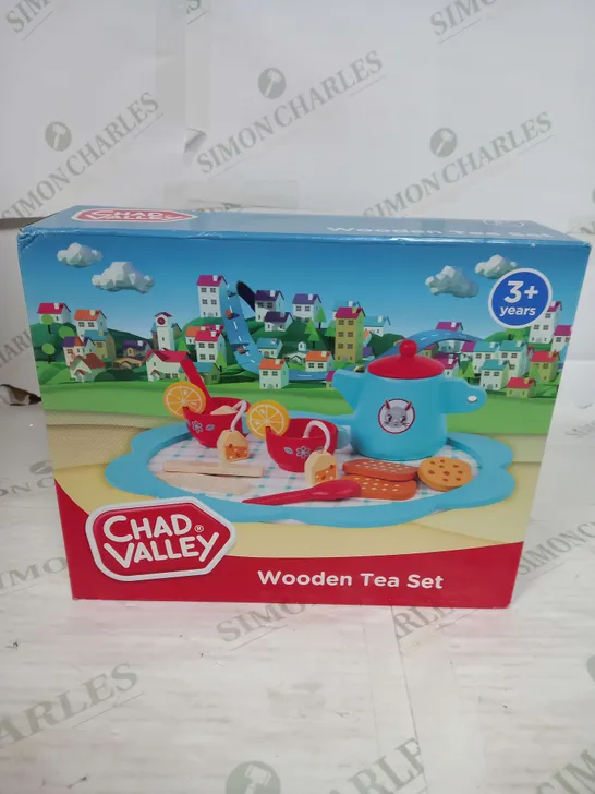 CHAD VALLEY WOODEN TEA SET AGES 3+