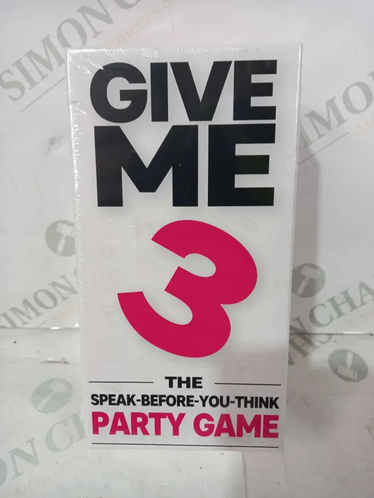 GIVE ME 3 - THE SPEAK BEFORE YOU THINK PARTY GAME