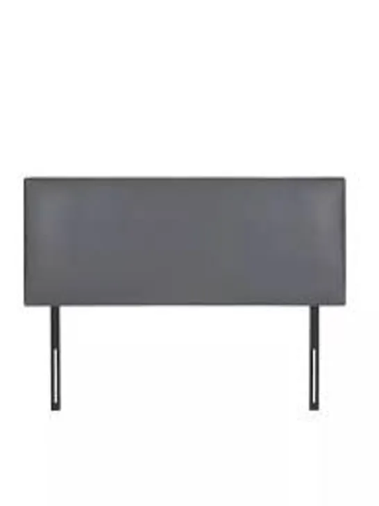 BOXED REFRESH FAUX LEATHER DOUBLE HEADBOARD - BLACK (1 BOX) RRP £55