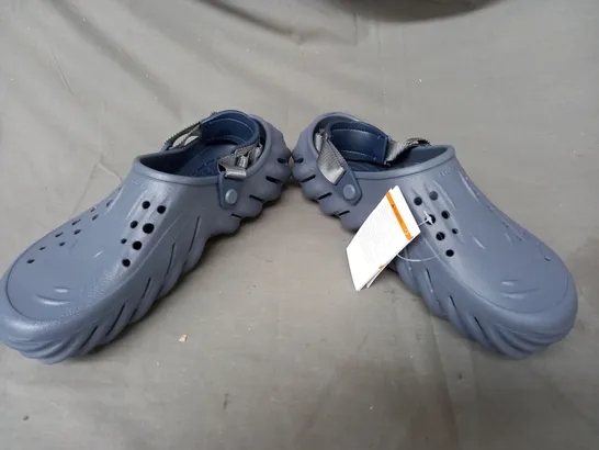 PAIR OF CROCS ECHO CLOGS IN DUSTY BLUE UK SIZE M11/W12