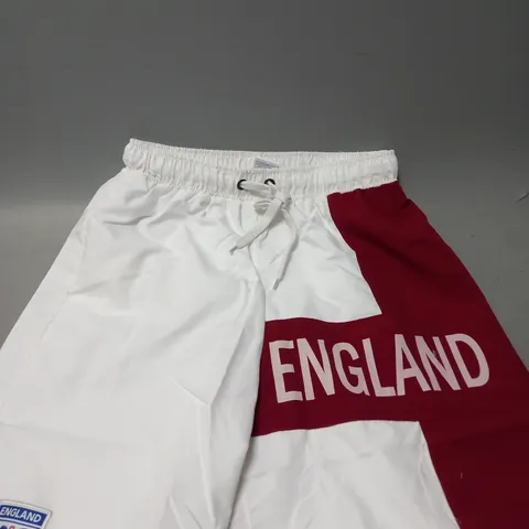 ENGLAND SWIMMING SHORTS IN WHITE - SIZE UNSPECIFED 