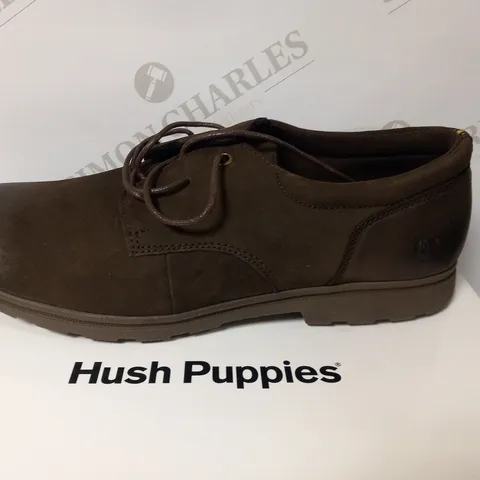 BOXED HUSH PUPPIES MALE TREVOR BROWN SIZE 12