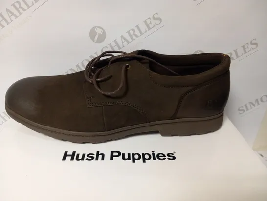 BOXED HUSH PUPPIES MALE TREVOR BROWN SIZE 12